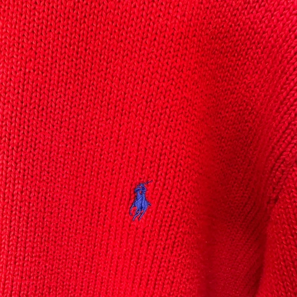 Polo Ralph Lauren Red Cotton Knit Sweater Men's Size L | GUC
